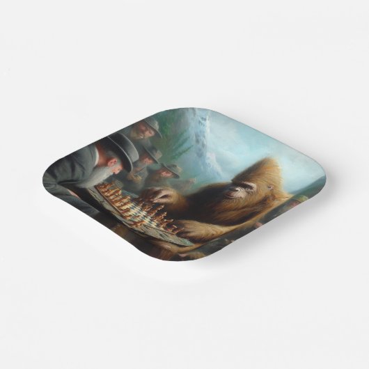 Bigfoot Playing Pappteller (Gewinkelt)