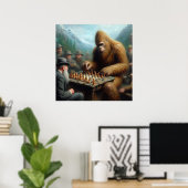 Bigfoot Playing Poster (Heimbüro)