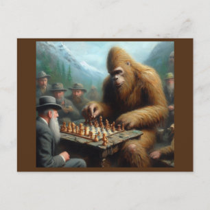 Bigfoot Playing Postkarte