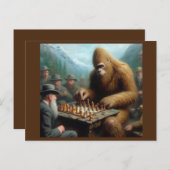 Bigfoot Playing Postkarte (Vorne/Hinten)