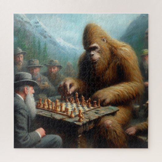 Bigfoot Playing Puzzle (Vertikal)