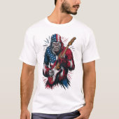Bigfoot Plays Electric Guitar T-Shirt (Vorderseite)