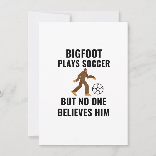 BIGFOOT PLAYS SOCCER KARTE (Vorderseite)