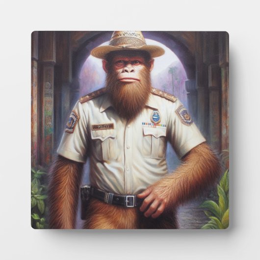Bigfoot Policeman Fotoplatte (Vorderseite)