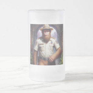 Bigfoot Policeman Mattglas Bierglas