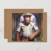 Bigfoot Policeman Postkarte (Vorne/Hinten)