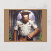 Bigfoot Policeman Postkarte (Vorderseite)