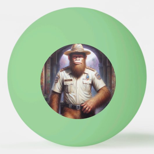 Bigfoot Policeman Tischtennisball (Vorderseite)