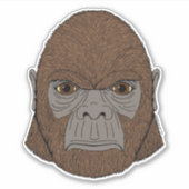 Bigfoot Portrait 1 (ape-like) Aufkleber (Vorderseite)