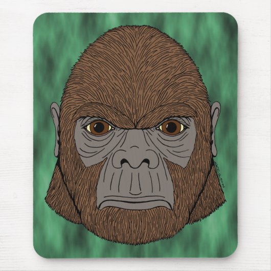 Bigfoot Portrait 1 (Ape-like) Maus-Pad Mousepad (Vorne)