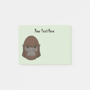 Bigfoot Portrait 1 (ape-like) Post-it Klebezettel