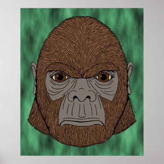 Bigfoot Portrait 1 (Ape-like) Poster (Vorne)