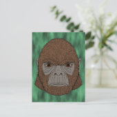Bigfoot Portrait 1 (Ape-like) Postkarte (Stehend Vorderseite)