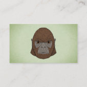 Bigfoot Portrait 1 (ape-like) Visitenkarte (Rückseite)