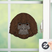 Bigfoot Portrait 2 (human-like) Fensteraufkleber (Zuhause)
