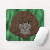 Bigfoot Portrait 2 (human-like) Mouse Pad Mousepad (Mit Mouse)
