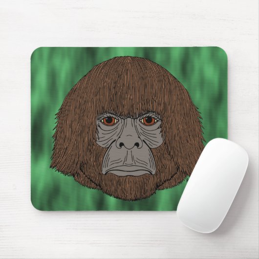 Bigfoot Portrait 2 (human-like) Mouse Pad Mousepad (Mit Mouse)