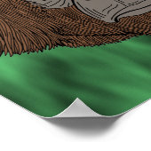 Bigfoot Portrait 2 (human-like) Poster (Ecke)