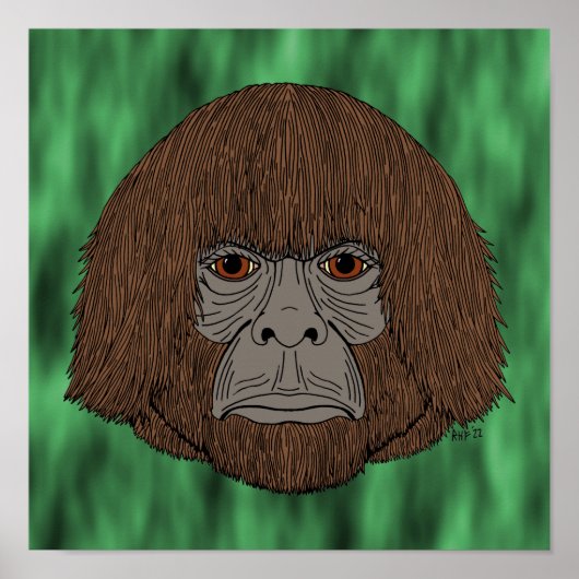 Bigfoot Portrait 2 (human-like) Poster (Vorne)