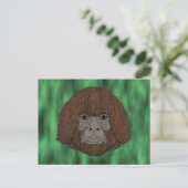 Bigfoot Portrait 2 (human-like) Postkarte (Stehend Vorderseite)