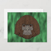 Bigfoot Portrait 2 (human-like) Postkarte (Vorne/Hinten)