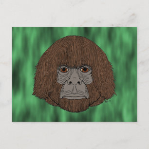Bigfoot-Porträt 2 (Mensch-ähnlich) Postkarte