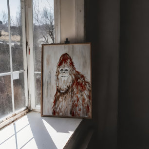 Bigfoot-Porträtposter Wandkunst Druck Poster