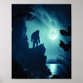 Bigfoot Poster Art Print, Gothic Wall Decor Painti (Vorne)