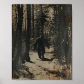 Bigfoot Poster Art Print, Scary Wall Art Painting  (Vorne)