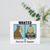 Bigfoot Postkarte (Stehend Vorderseite)