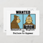 Bigfoot Postkarte (Vorne/Hinten)