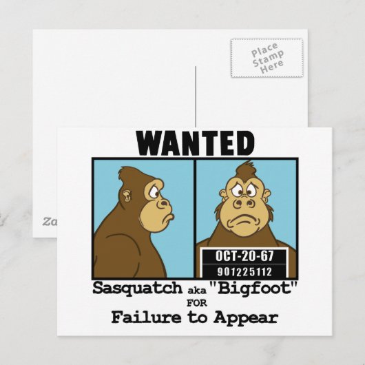 Bigfoot Postkarte (Vorne/Hinten)