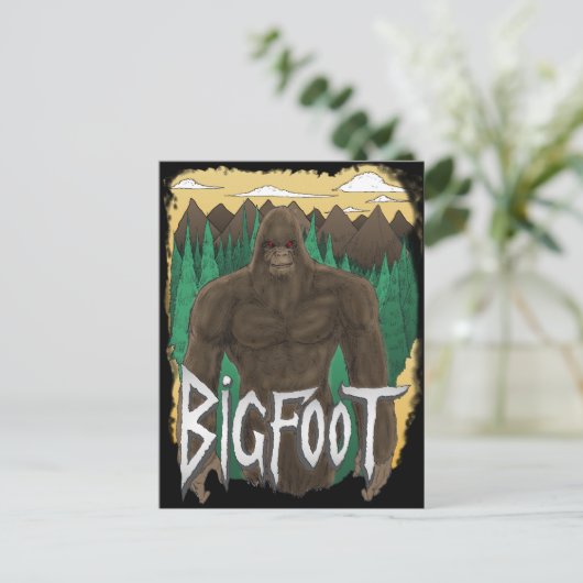 Bigfoot Postkarte (Stehend Vorderseite)