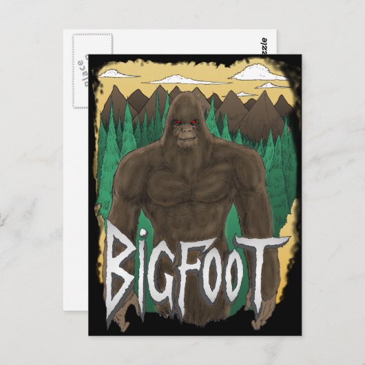 Bigfoot Postkarte (Vorne/Hinten)