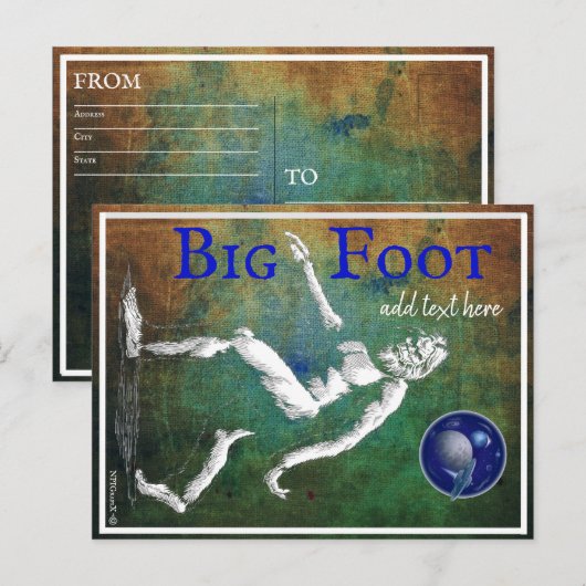 Bigfoot Postkarte (Vorne/Hinten)