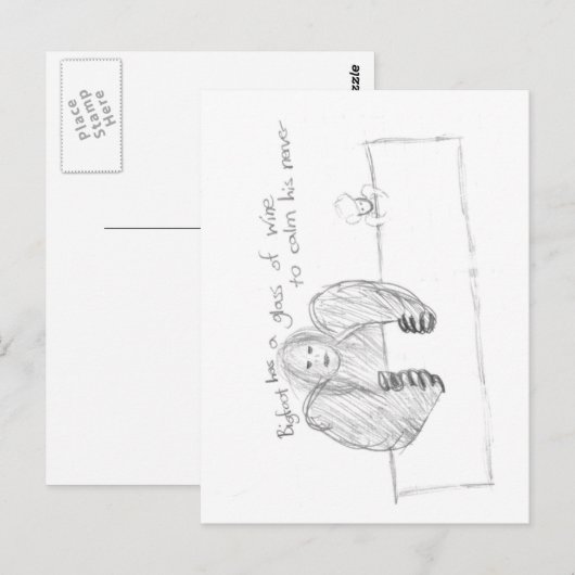 Bigfoot Postkarte (Vorne/Hinten)