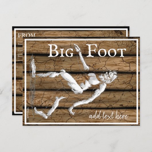Bigfoot Postkarte (Vorne/Hinten)