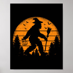 Bigfoot Pumpkin Halloween Kostüm Sasquatch Men Wo Poster