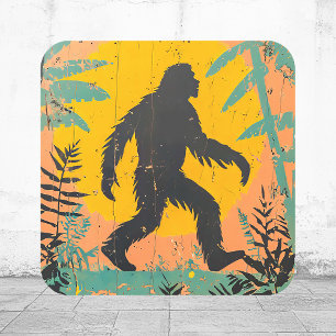 Bigfoot Quadratischer Aufkleber