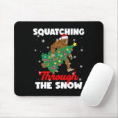 Bigfoot quatschen durch den Schnee Sasquatch Chri Mousepad (Mit Mouse)