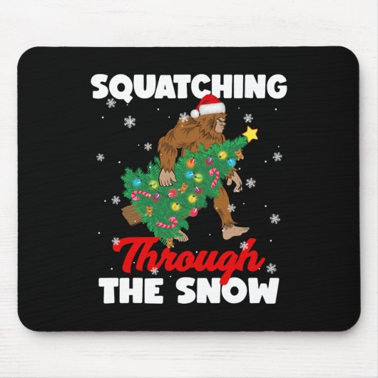 Bigfoot quatschen durch den Schnee Sasquatch Chri Mousepad (Vorne)