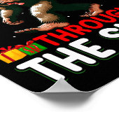 Bigfoot quatschen durch die schneebedeckte Weihnac Poster (Ecke)