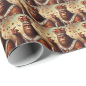 Bigfoot Queen of Hearts Geschenkpapier (Rolleneckpunkt)