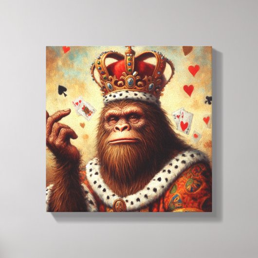 Bigfoot Queen of Hearts Leinwanddruck (Vorderseite)