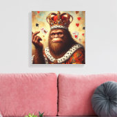 Bigfoot Queen of Hearts Leinwanddruck (Insitu (Wohnzimmer))