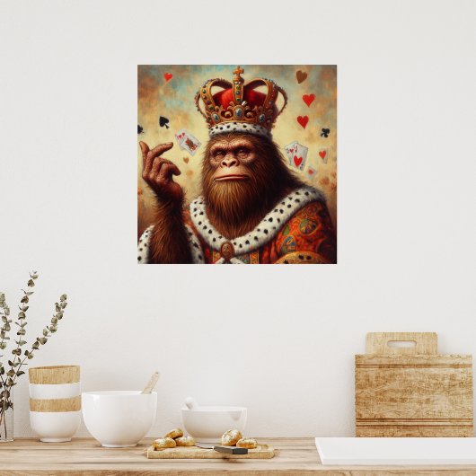Bigfoot Queen of Hearts Poster (Küche)