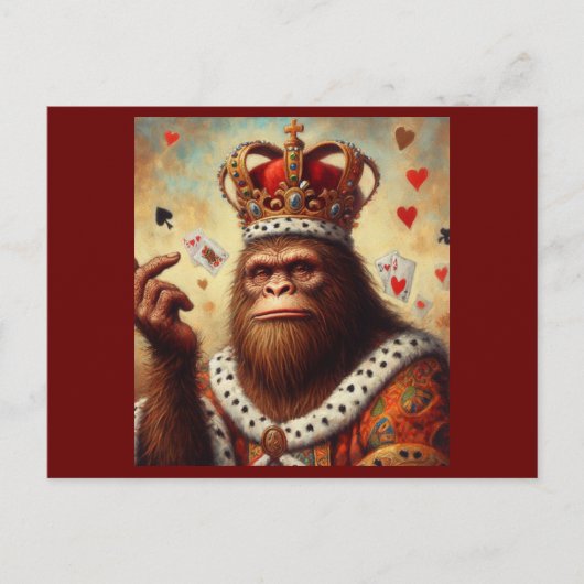 Bigfoot Queen of Hearts Postkarte (Vorderseite)