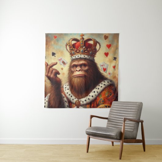 Bigfoot Queen of Hearts Wandteppich (Beispiel)