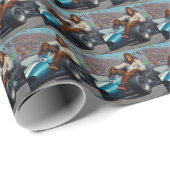 Bigfoot Racecar Geschenkpapier (Rolleneckpunkt)