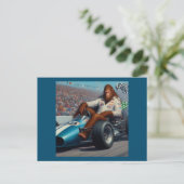 Bigfoot Racecar Postkarte (Stehend Vorderseite)